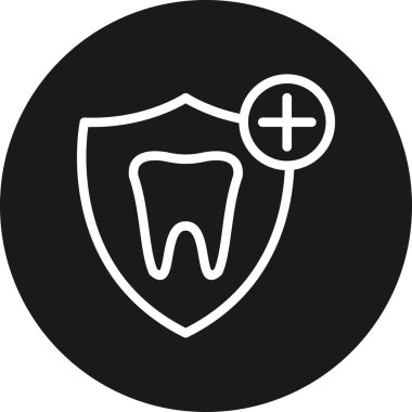 diş simgesi vektör illüstrasyonu