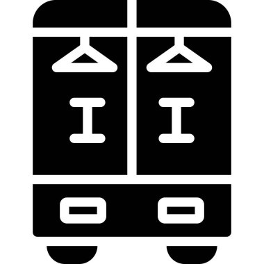 bagaj web simgesi basit vektör illüstrasyonu