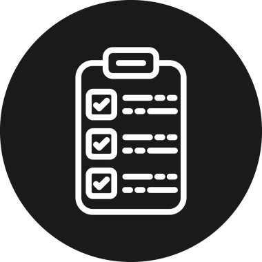 Kontrol listesi simgesi vektör illüstrasyonu