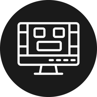 vektör lcd simgesi illüstrasyonu