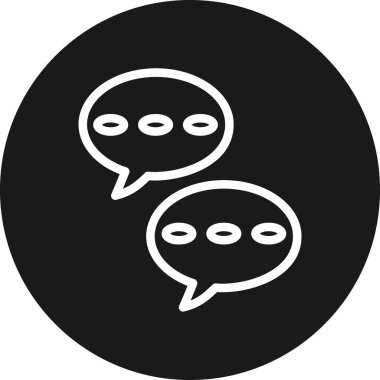 Sohbet simgesi vektör illüstrasyonu