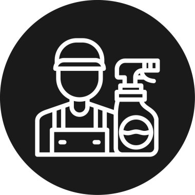 Bir benzin istasyonu simgesinin vektör illüstrasyonu