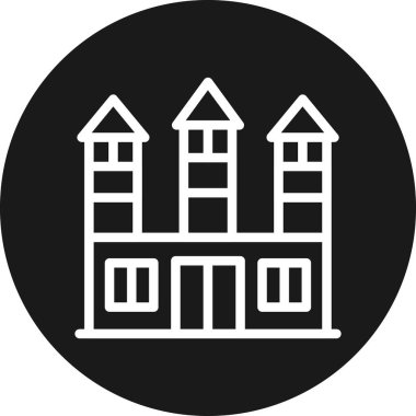 Modern yapı simgesinin vektör illüstrasyonu