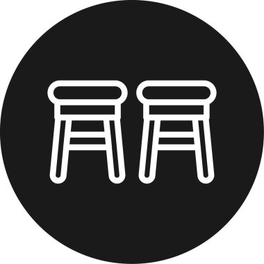 sandalye ikon vektör illüstrasyonu