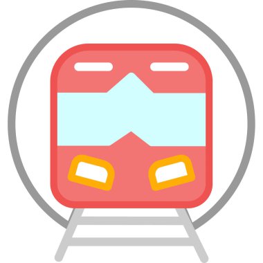 tren. Web simgesi basit illüstrasyon