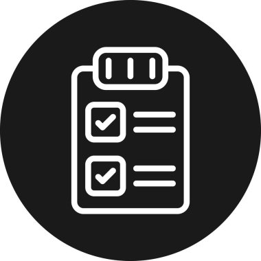 Kontrol listesi. Web simgesi basit illüstrasyon