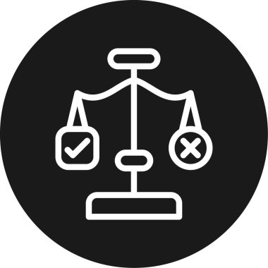 Denge simgesi, vektör illüstrasyonu