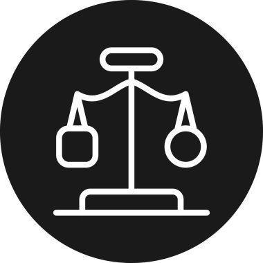 kanun dengesi çizgi simgesi, vektör, kanun dengesi