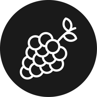 Üzüm. Web simgesi basit illüstrasyon