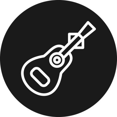 gitar simgesi vektör illüstrasyonu