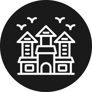 Bir ev simgesinin vektör illüstrasyonu