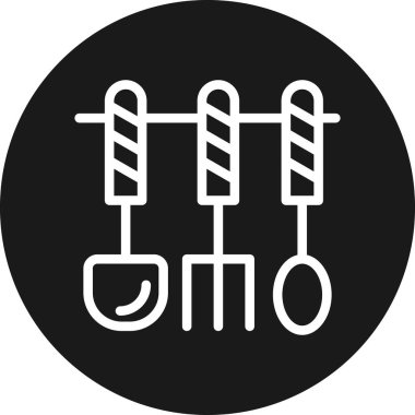 Bir kablo simgesinin vektör illüstrasyonu