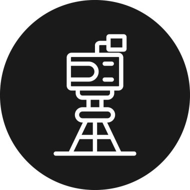 Sinema kamera ikonu vektör illüstrasyonu