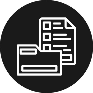 belge simgesi vektör illüstrasyonu