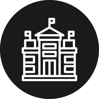 Hastane binası ikon vektör illüstrasyonu