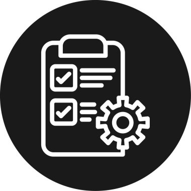 Kontrol listesi simgesi vektör illüstrasyonu