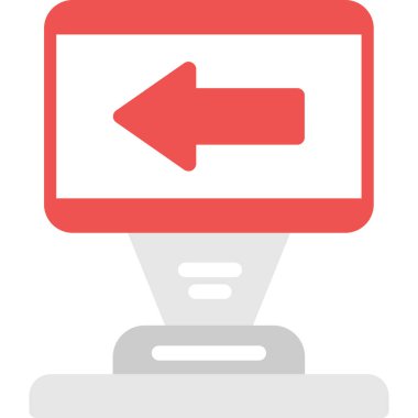 bilgisayar izleme simgesi, vektör illüstrasyonu