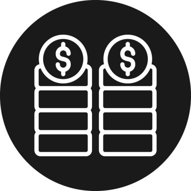 Dolar. Web simgesi basit illüstrasyon