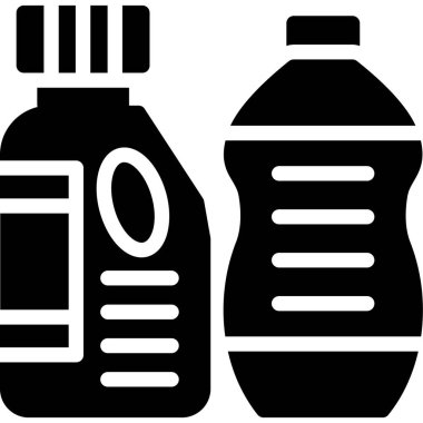 şişe ve şişe ikonu vektör illüstrasyonu
