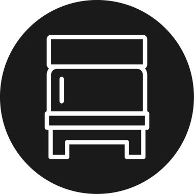 Mobilya simgesinin vektör illüstrasyonu