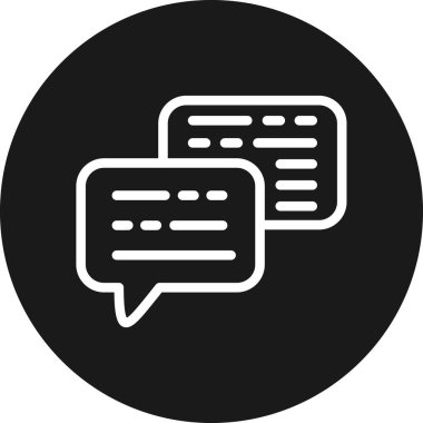 Sohbet simgesi vektör illüstrasyonu