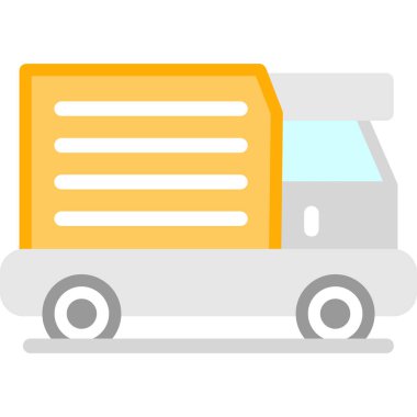 dağıtım aracı simgesi, vektör illüstrasyonu