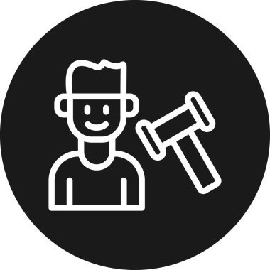 Şemsiye simgesi olan adam, taslak biçimi