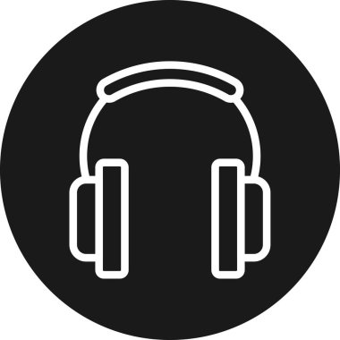 kulaklık simgesi vektör illüstrasyonu