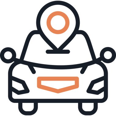 - Araba. Web simgesi basit illüstrasyon