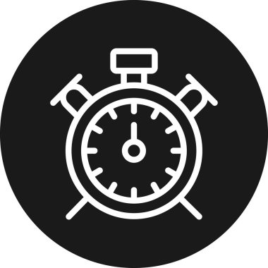 Kronometre simgesi. Web için basit zaman vektör simgeleri çizimi