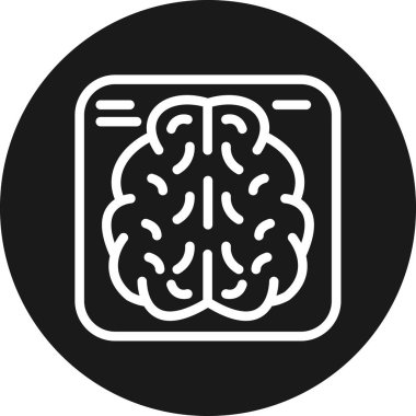 beyin ikonu vektör illüstrasyonu