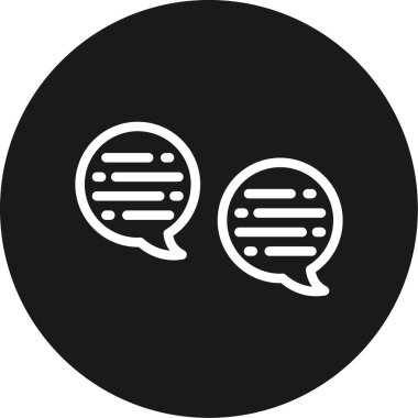 Sohbet simgesi soyut arkaplan grubunda izole edildi