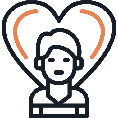 avatar adam simgesi ana hatları biçiminde