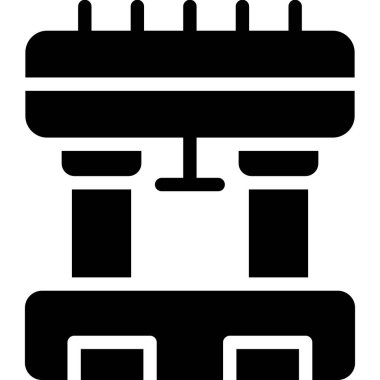 Bina. Web simgesi basit illüstrasyon