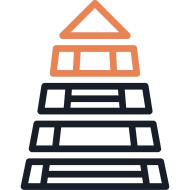 Yığın. Web simgesi basit illüstrasyon