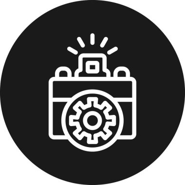 fotoğraf makinesi ikon vektör illüstrasyonu