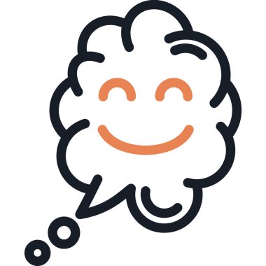 Gülümseme simgesi ile konuşma balonu, satır biçimi