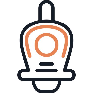 Kask simgesi, vektör illüstrasyonu