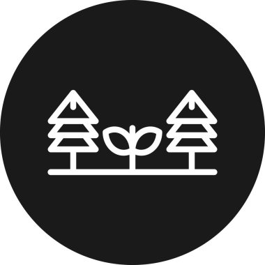 Orman ikonu vektör illüstrasyonu. orman işareti.