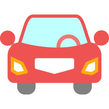 Otomobil Düz Vektör Simgesi