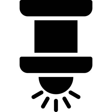 Bir lamba simgesinin vektör illüstrasyonu