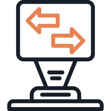 Ok. Web simgesi basit illüstrasyon