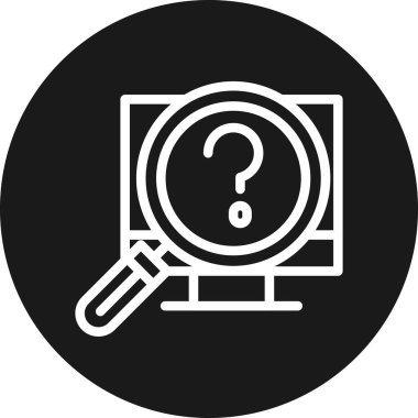 Büyütme cam simgesi, vektör illüstrasyonu