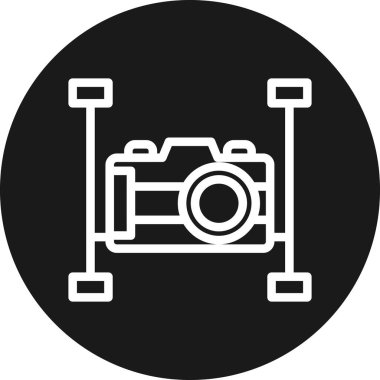 Fotoğraf kamera simgesi, basit tarzı