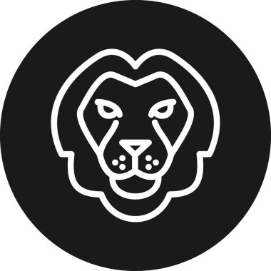 Aslan simgesinin vektör illüstrasyonu