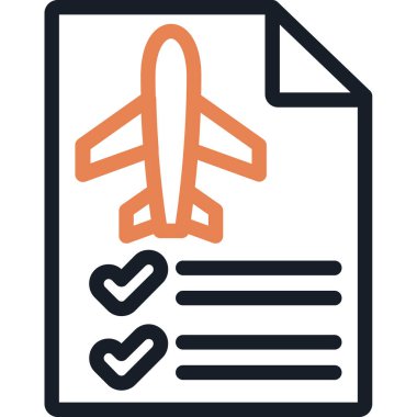 Uçak uçuş simgesi doldurulmuş dış hat biçimi