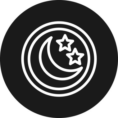 vektör ay simgesi illüstrasyonu