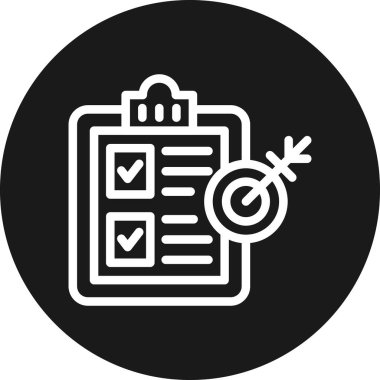 Kontrol listesi simgesinin vektör illüstrasyonu