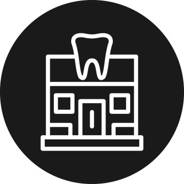 Bir dişin modern simge tasarımının vektör çizimi