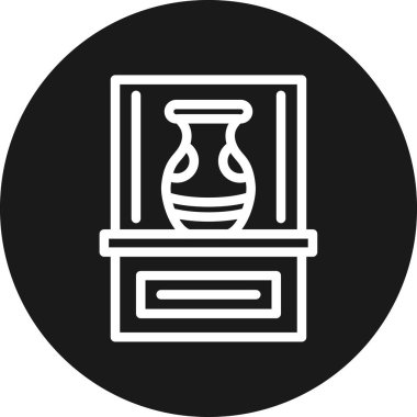 Benzersiz şömine vektör simgesi